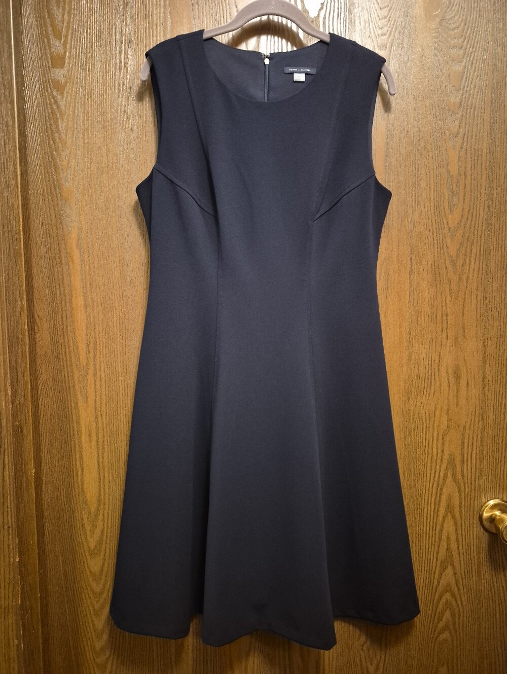 Tommy Hilfiger Classic Sleeveless Black A-Line Dress Size 12 Pristine!